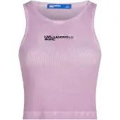 Karl lagerfeld Jeans Washed Ribbed ærmeløs T-shirt