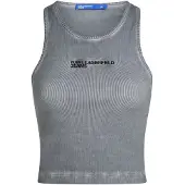 Karl lagerfeld Jeans Washed Ribbed ærmeløs T-shirt
