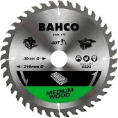 Bahco 20-tandet Medium Sementeret Hårdmetalspidset Cirkelsavklinge Til Træmaterialer 210 Mm