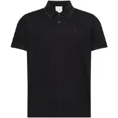 Calvin Klein Bluser & t-shirts 'Tipped Collar' grå / sort