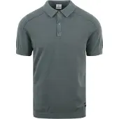 Blue industry strikket poloshirt i grøn Grøn måle