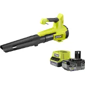 Ryobi ONE+ batteridrevet blæser til blade RY18BLB-140 18V (grøn/sort, Li-Ion 4.0 Ah)