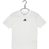 Adidas T-shirt - J SL 160 - Hvid/Sort m. Logo - - 8 år (128) - T-Shirt