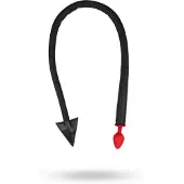 Ouch! Silicone Anal Plug Devil's Tail - Black
