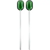 Muurla salatbestik glas 2-pak Green/Clear
