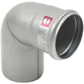 Blücher Ø 75 mm x 87,5° Bøjning syrefast AISI316L/EN1.4404