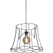 QAZQA Retro pendellampe sort 50 cm - Granny Frame