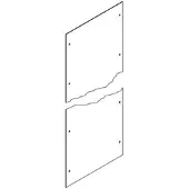Cubic Skilleplade sprosse, 10 x 2 modul, uden tilbehør