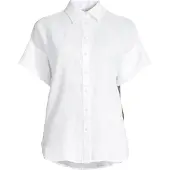 Ralph Lauren Bluse 'BROONO-SHORT SLEEVE-SHIRT' hvid