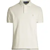 Ralph Lauren Polo Ralph Laurentil mænd. 710680784372 Den ikoniske råhvide piqué-polo (XXL), Casual, Bomuld, Korte ærmer