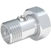 Broen Målerforskruning 1/2 x 3/4'' - med indbygget Ballofix afspærring. Forkromet