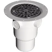 Purus LOKE 75/110 mm afløbsskål til vinyl, m/studs, lodret, rf.