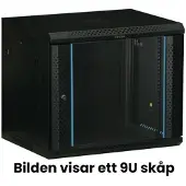 Toten 19″ Komutacinė spinta , 6U, 600 × 450, stiklinės durys, juoda / WS64066001 / 19-W6406