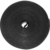 Deltaco Hook and Loop Cable Tie 5 m - Black