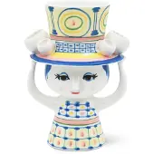 Bjørn Wiinblad Dame med hat vase H20,5 cm Blå