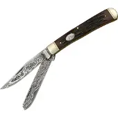 Marbles Trapper Etched Damascus Series