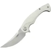 Kubey Scimitar Linerlock White