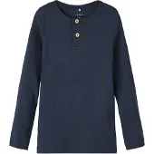 Name it Bluse - Noos - Rib - NmmKab - Dark Sapphire - - 4 år (104) - Bluse