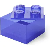 LEGO Storage Brick 4 Top Lid Glitter Violet