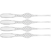 Alessi Colombina Fish skaldyrsgaffel 4-pak Rustfrit stål
