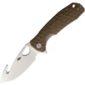 Honey Badger Knives Large Hook Linerlock Tan