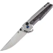 Kansept Knives EDC Tac Button Lock Damascus