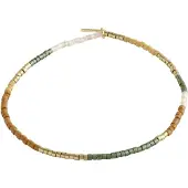 Pilgrim Armbånd 'Alison' camel / guld / grøn / perlehvid
