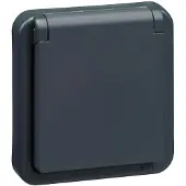LK OPUS 74 Stikkontakt 2-pol med jord 1 modul, antracit