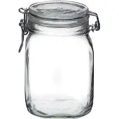 Bormioli Rocco Fido Opbevaringskrukke-Wire Bail-1 L-1 Pakke 1 liter Klar