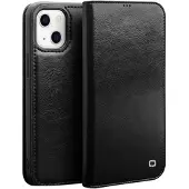 Qialino Classic iPhone 13 Mini Læderpung - Sort