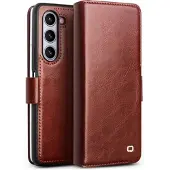 Qialino Samsung Galaxy Z Fold5 Classic Læderpung - Mørkebrun