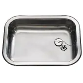 Juvel Barents vask BA480 48x34 cm til nedfældning, med strainer