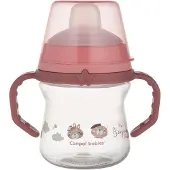 Canpol Babies gertuvė su silikoniniu snapeliu FirstCup 150ml BONJOUR PARIS (56/612_pin)