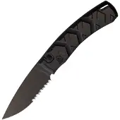 Piranha Knives Auto X Button Lock Black