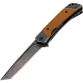 Revo Duo Linerlock Tanto Brown