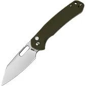 CJRB Pyrite Button Lock Green G10