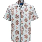 Jack & Jones Skjorte 'JORHydra Noto' lyseblå / brun