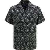 Jack & Jones Skjorte 'JORHydra Noto' sort / hvid