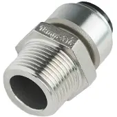 Roth rustfri indstiksfitting overgangsnippel 15 mm - 1/2