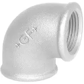 +GF+ Vinkel 90° galvaniseret muffe/muffe 4