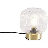 QAZQA Art Deco Bordlampe Messing - Karel