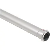 Blücher afløbsrør 50x2000mm muffe rustfrit/syrefast