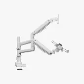 Alterzone Arm Luxe Heavy-duty Enkelt Monitor Arm med Laptop Bakke, Hvid