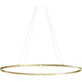 QAZQA Design Pendellampe Messing 120cm Inkl. LED 3-Trins Dæmpbar - Ovallo