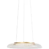 QAZQA Design Pendellampe Guld og Transparent 3-Trins Dæmpbar - Scacrylic