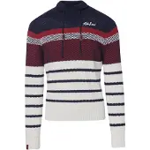 KOROSHI Pullover navy / mørkerød / hvid