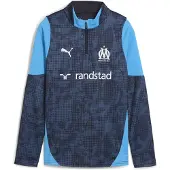 Puma Olympique de Marseille Training Quarter-Zip Top Youth, Clothing, Navy/Azure, 11-12Y