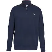 U.S. POLO ASSN. Pullover 'UMKurt' safir / blodrød / hvid
