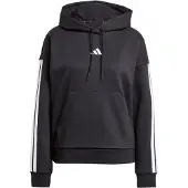 Adidas Sportsweatshirt 'ESSENTIALS 3-STRIPES FLEECE' sort / hvid