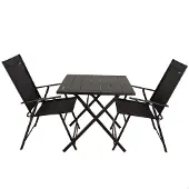 Aktive 61149 Table+2 Armchairs Foldbart Udendørs Sæt